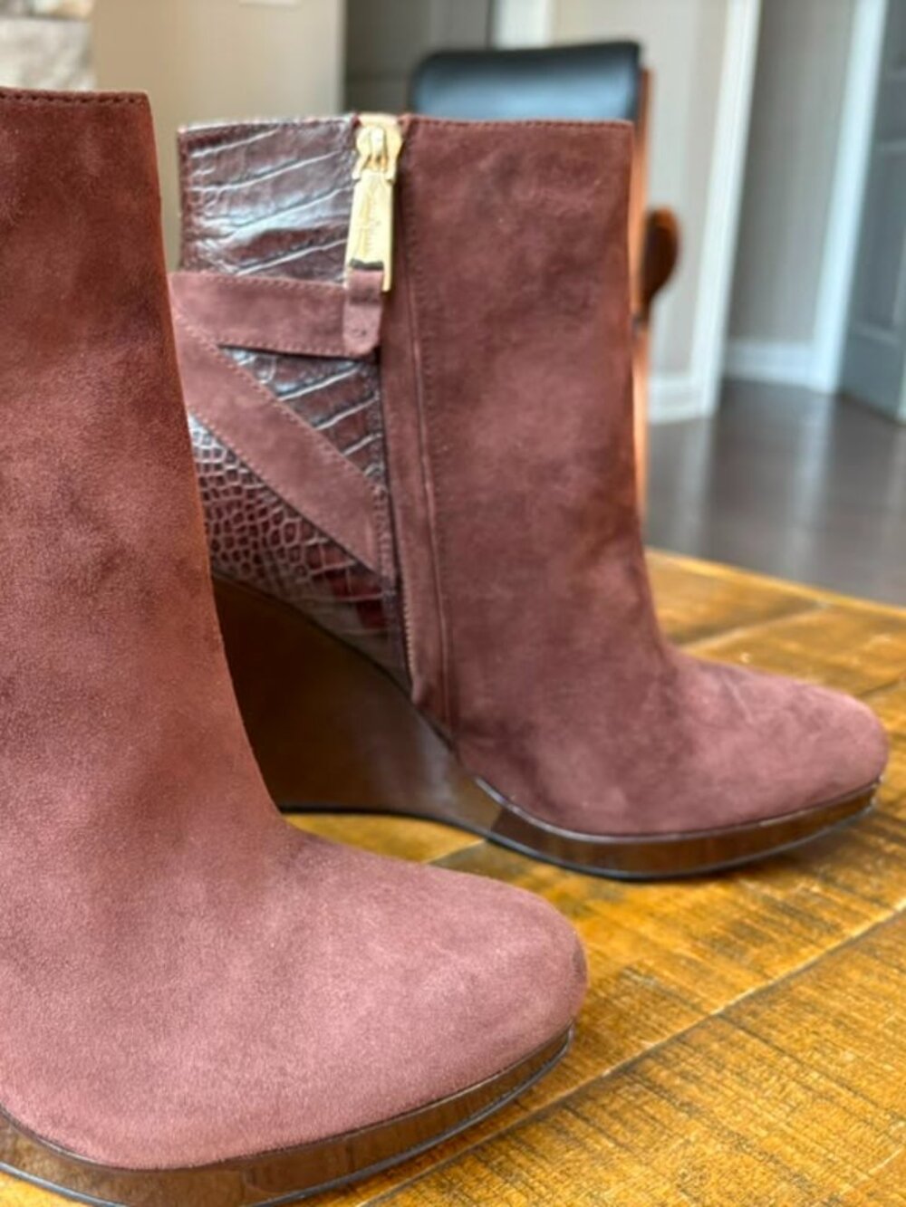 Cole Haan Nike Air Martina wedge ankle boots 8.5B